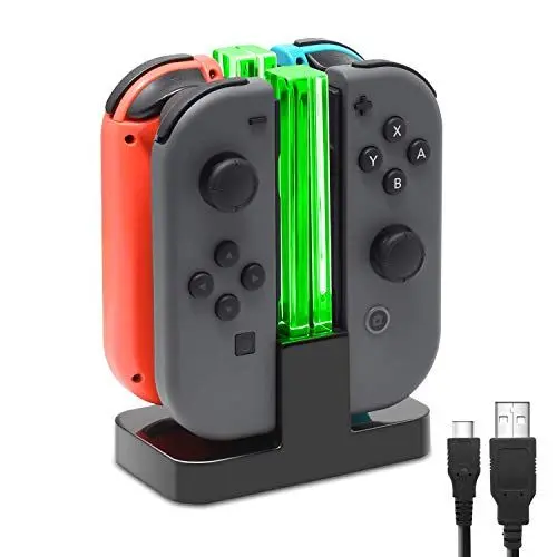 Produktbild: FASTSNAIL Ladestation für Switch Controller, Kompatibel mit Nintendo Switch&Switch OLED，Controller Ladestation Kompatibel mit JoyCons