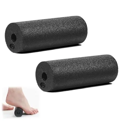 Produktbild: Faszienrolle Klein, 2 Stück Faszienrolle Fuß 15cm Selbstmassage Rolle Fitnessrolle Schwarz Massagerolle für Yoga Rücken Wirbelsäule Tiefengewebsmassage
