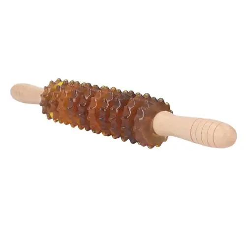 Produktbild: Faszienroller-Massagestab, Lymphdrainage, Cellulite-Massagestab, Harz, Ergonomisch, Tragbar, für Gesäß (YELLOW)