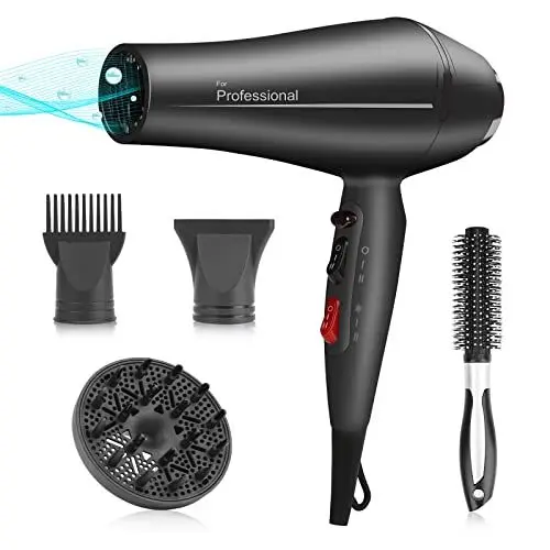 Produktbild: Faszin Föhn, 2400w ionen Fön Professioneller Salon Haartrockner, Mit 4 Styling Diffusoren