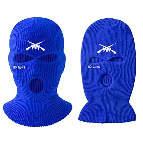 Produktbild: Fauitay 3 Loch Sturmhauben Sturmhaube Sturmmaske Skimaske Motorradmaske Outdoor, Wintermütze Skimaske Balaclavas Motorradmaske Herren und Damen(Blau)