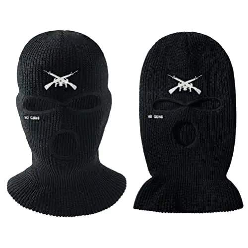 Produktbild: Fauitay 3 Loch Sturmhauben Sturmhaube Sturmmaske Skimaske Motorradmaske Outdoor, Wintermütze Skimaske Balaclavas Motorradmaske Herren und Damen(Schwarz)