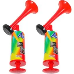 Produktbild: FAVOMOTO 2pcs Tröte Signalhorn Airhorn Air Horn Druckluftfanfar Fanfare Druckluft Drucklufthorn Megaphone Megaphon Air Horn, Handheld Luftdruck Fanfare Pumpe, Metall Klassische Air Horns Fahrrad