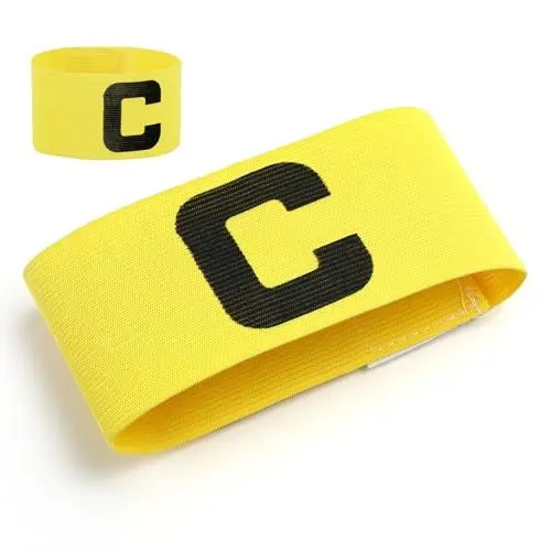 Produktbild: FAVOMOTO Fußball Kapitänsbinde, Fussball Armband Team Armbinde Outdoor Sports Captain Armband Verstellbare Spielerbänder C Kapitänsbinden Unisex Kapitänsbinde Capitainsbinde Bvb