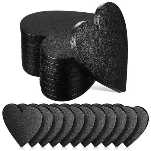 Produktbild: FAVOMOTO Schiefer Clean Holzherzen Zum Beschriften Platzkarten 20pcs 5cm DIY Schieferplatte Schiefer Untersetzer Schieferplatten Schieferherz Herzsteine Schieferherz mit Gravur Coaster