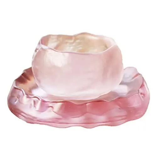 Produktbild: FAVOMOTO Wasserglas 1 Satz Kung Fu Teetasse Untersetzer Glasbecher Kung-Fu-Tee n aus Glas Kaffeebecher Espressotasse Teetassen Glas Becher mit Untertasse Japanischer Stil Meisterpokal