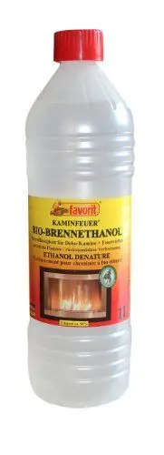 Produktbild: Favorit Bio-Brennethanol (1 Liter, für Indoor- und Dekokamine, rückstandslose Verbrennung, aus nachwachsenden Rohstoffen) 1802