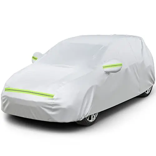 Produktbild: Favoto Auto Abdeckplane Autoabdeckung Vollgarage Staubdicht Wasserdicht Autohülle Autoplane Winter & Sommer für 370cm-400cm Schrägheck Auto 2.65kg