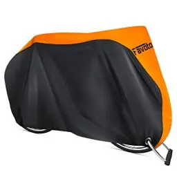 Produktbild: Favoto Fahrradabdeckung Wasserdicht Fahrrad Abdeckplane 210D Oxford-Gewebe Fahrradgarage Plane Fahrrad schutzhülle mit Beutel 200 x 110 x 70cm Orange-Schwarz