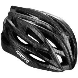 Produktbild: Favoto Fahrradhelm für Erwachsene Fahrrad Helmet mit Abnehmbarer Innenfutter Verstellbar Rennradhelm Rollerhelm Mountainbike MTB Helm für Herren Damen Kohlefasern L (58-61cm)