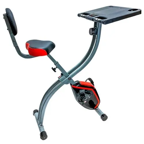 Produktbild: Wellactive F-Bike 309HDSBFB1: Roter Fahrradtrainer mit Magnetbremse, 8 Schwierigkeitsstufen, LCD-Display & Flaschenhalter