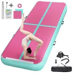 Produktbild: FBSPORT Trainingsmatte, 10 cm, Höhe, aufblasbar, Air Tumbling Track 3 m, Gymnastikmatte, aufblasbar, Tumbling, Gymnastikmatte, für Turner, Tumbling, Yoga, mit Pumpe