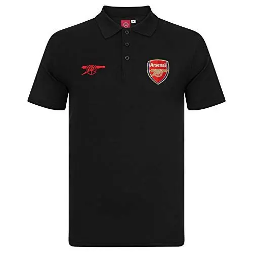 Produktbild: FC Arsenal Herren Polo-Shirt mit originalem Fußball-Wappen - Geschenk - Schwarz - XL