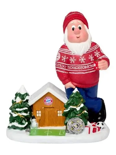 Produktbild: FC Bayern München Gartenzwerg Weihnachten Rot