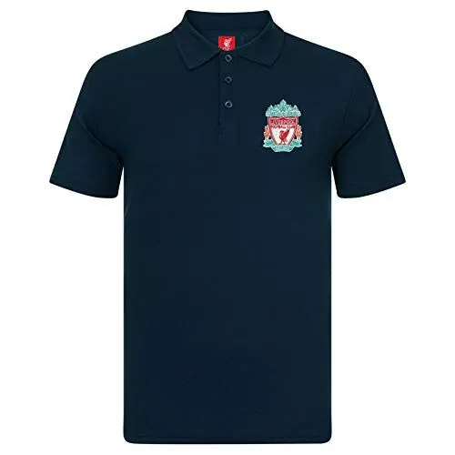 Produktbild: FC Liverpool Herren Polo-Shirt - Wappen - Dunkelblau mit Wappen - 2XL