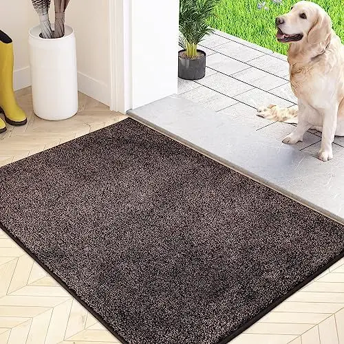 Produktbild: FCSDETAIL Schmutzfangmatte Innen 60 x 90 cm, rutschfeste Maschinenwaschbare Fußmatte, Sauberlaufmatte, Eingangstürmatte mit Wasserabsorbierenden, Fussmatte für Hund, Eingang, Haustür & Flur