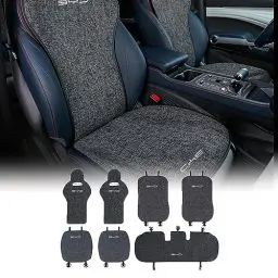 Produktbild: FDAIUN für BYD Atto 3 Yuan Plus Tang Han Dolphin EV 2021 2022 2023 2024 Auto Vorder und Rücksitzbezüge Sitzschutz EIS Seide Auto Rücksitzbezug Anti-Rutsch Atmungsaktiv Autozubehör 7 Stück Marineblau