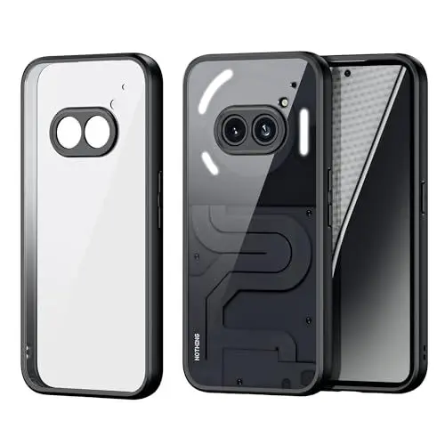 Produktbild: FDHYFGDY Schutzhülle für Nothing Phone 2a / 2a Plus Hülle, hochwertiger Kameraschutz, stoßfest, Kratzfest handyhülle, Weiche TPU-Kante + transparente PC-Rückseite Case