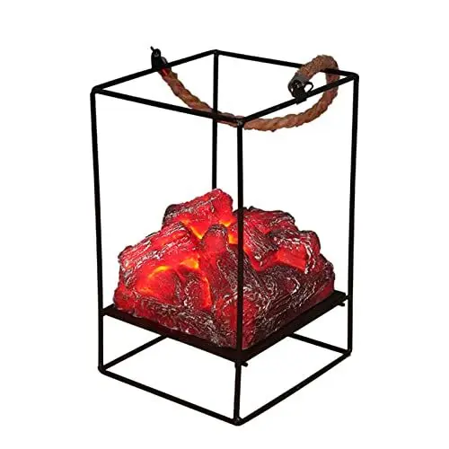 Produktbild: LED-Fake-Feuerflammenlicht, Flammenloses Kaminlicht, Lagerfeuerlampe, Flammenloses LED-Licht, Gefälschte Kaminlampe, Eisen, Heimdekoration den Raum (Typ B)