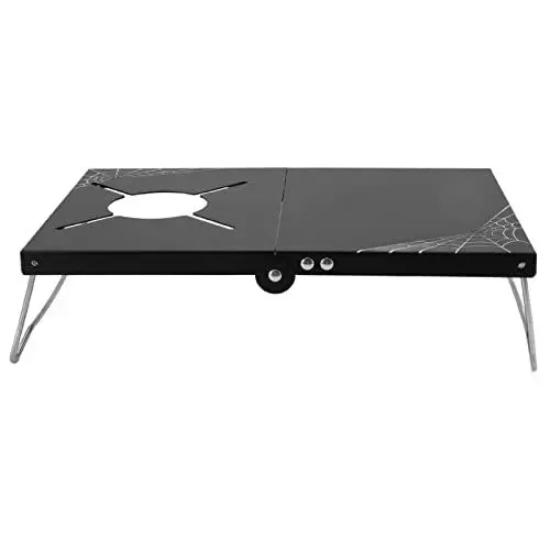 Produktbild: Fdit Faltbarer Campingtisch, Tragbarer, Leichter, Schwarz Eloxierter Mini-Camping-Picknicktisch Geeignet für Picknicks