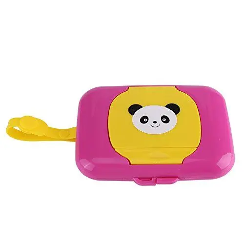 Produktbild: Fdit Feuchttücher Aufbewahrungsbox Baby Outdoor Reise Kinderwagen Wet Wipes Box nachfüllbar Container für Auto Badezimmer Wohnzimmer(Red + Yellow)