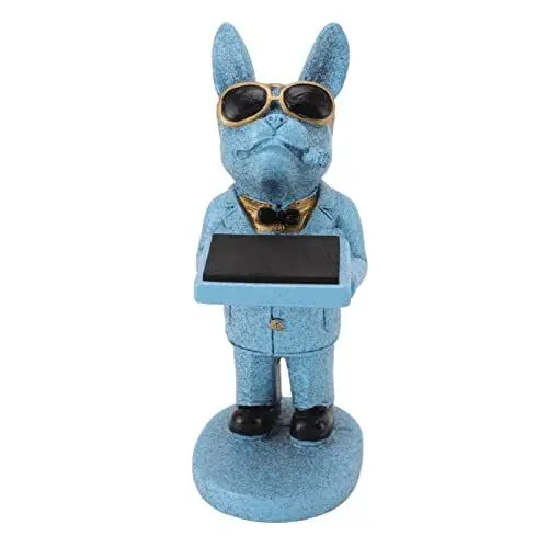 Produktbild: Fdit Figurenmodell Dekorativer Uhrenständer Uhrenständer aus Harz Zum Platzieren von Schmuck, Armbändern, Halsketten, Teetassen (L Glücklicher Hund)