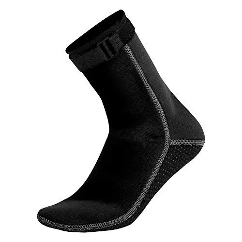 Produktbild: Neopren-Tauchsocken, Warm, 3 Mm Dick, Zum Schwimmen, Tauchen, Schnorcheln, Rutschfester Klettverschluss für Erwachsene und (L)