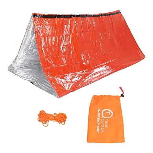 Produktbild: Fdit Notfall-Schlafsack, Notfallzelt, Leichte, Tragbare PE-Aluminiumfolie, Familien-Überlebenszelt, Bivvy-Tasche für Outdoor-Camping, Wandern