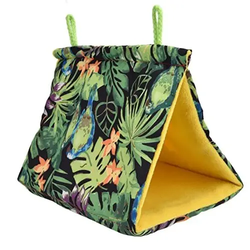 Produktbild: Fdit Papageiennest Papageienhütte Spielzeug Vogelkäfig Spielzeug Zelt Hängematte Käfig Dreieck Hängematte Outdoor Camping Hängematte Insektenhotels