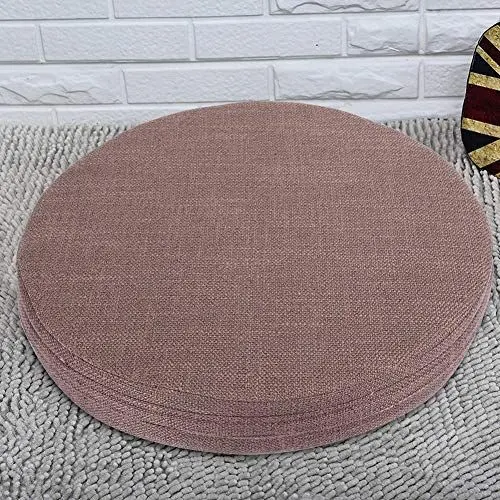 Produktbild: Fdit Rundes Leinen Meditationskissen Boden Hocker Yoga Kissen Tatami Kissen für Terrassenfenster Dekoration