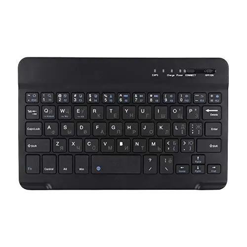 Produktbild: Fdit Universelle Tragbare Drahtlose Bluetooth-Tastatur, 7 Zoll Wiederaufladbare Russische, Englische Drahtlose wasserdichte Tastatur für Andriod für für