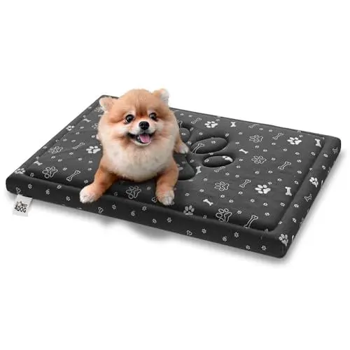 Produktbild: FDM FIFI wasserdichtes Hundebett 70x60 cm Polyurethanschaum mit waschbarem Bezug Grau/Silber