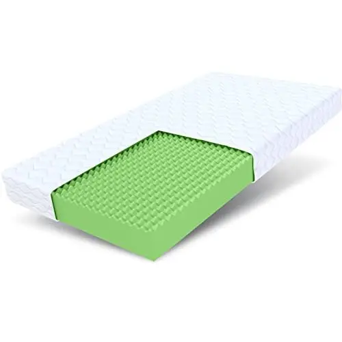 Produktbild: FDM PICCHI Schaumstoffmatratze 140 x 190 cm Matratze 12 cm Höhe Härtegrade H3 (Mittelhart) Polyurethanschaum Zweiseitig Bezug Abnehmbar Waschbar
