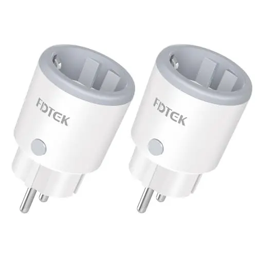 Produktbild: FDTEK Zigbee Steckdose 2 Stück Zigbee Tuya Plug mit Verbrauchsmessung und Sprachkontrolle Smart Home Plug mit APP-Steuerung für Alexa & Google Zigbee Socket Kompatibel mit Tuya Bridge Gateway