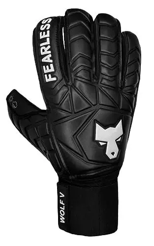 Produktbild: FEARLESS GOALKEEPERS Wolf V Torwarthandschuhe – Atmungsaktive Fußball-Handschuhe für Herren & Kinder, mit Fingerprotektion, Rutschfester Griff, Rollfinger-Schnitt, Perfekte Passform