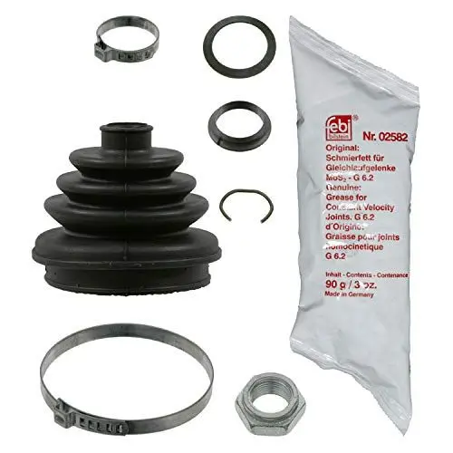 Produktbild: FEBI BILSTEIN 08475 Faltenbalgsatz Antriebswelle Achsmanschette Vorne radseitig 14mm 84mm 7mm Gummi Beutel 0,215kg 90g