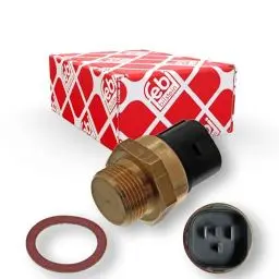 Produktbild: febi bilstein 10114 Thermoschalter für Kühlerlüfter, mit Dichtring , 1 Stück, Black