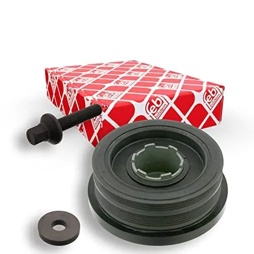 Produktbild: febi bilstein 34166 Riemenscheibe (entkoppelt) für Kurbelwelle, mit Schraube und Scheibe , 1 Stück