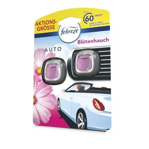 Produktbild: Febreze Autolufterfrischer Duo-Pack Blütenhauch, 2x2ml, entfernt selbst festsitzende Gerüche