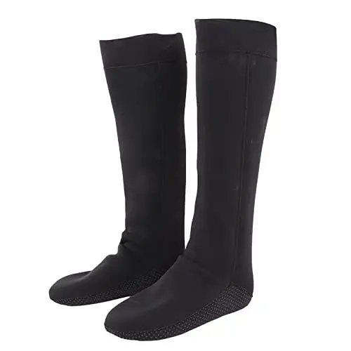 Produktbild: FECAMOS Tauchsocken, Lange Unisex-3-mm-Thermo-Wassersocken, schnell trocknend, präzise Nähte, dehnbares Neopren für Wassersport(L)