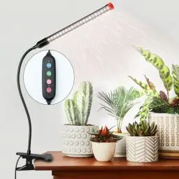 Produktbild: FECiDA Clip Pflanzenlampe 9W 1000 Lumen, Vollspektrum Pflanzenlampe mit Timer für Zimmerpflanzen, Grow Light mit High PPFD Wachstumslampen für Blumen, Gemüse, Hydroponik mit Zeitschaltuhr 4,8,12 Hr