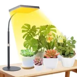 Produktbild: FECiDA Schreibtisch Pflanzenlampe LED, UV-IR Vollspektrum Pflanzenlicht für Zimmerpflanzen, Pflanzenleuchte LED 2000 Lumen, 25 Watt, Wachstumslampe für Pflanzen, Daisy Chain Funktion, On/Off Schalter