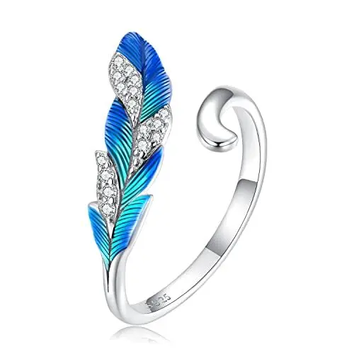 Produktbild: Federring,Sterling Silber Ring für Damen,Verstellbarer Daumenring,Weihnachts für Mama
