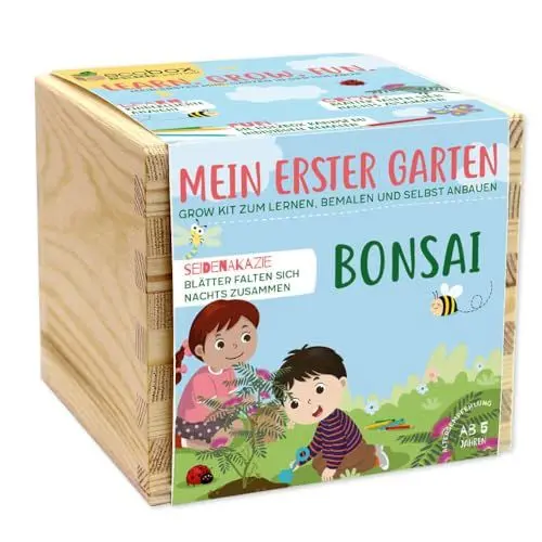 Produktbild: Feel Green ecobox-Kids-Edition Bonsai, Nachhaltige Geschenkidee (100% Eco Friendly), Grow Your Own/Anzuchtset, Made in Austria