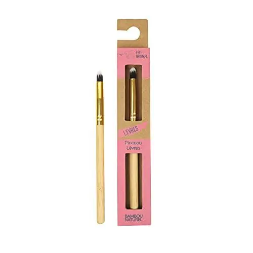 Produktbild: Feel Natural Make-up-Pinsel aus natürlichem Bambus – zum Neuzeichnen von Konturen und Texturen von Lippenstift und Lipgloss – ultraweiche Fasern