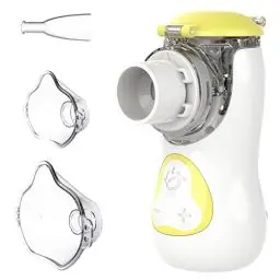 Produktbild: FEELLIFE Inhalationsgerät Kinder Baby, Inhalator Erwachsene Kinder, Vernebler Inhaliergerät Kinder, Nebulizer Inhalator Leiser Unter 25 dB, Tragbar Inhalationsgerät Effektiv bei Atemwegserkrankungen