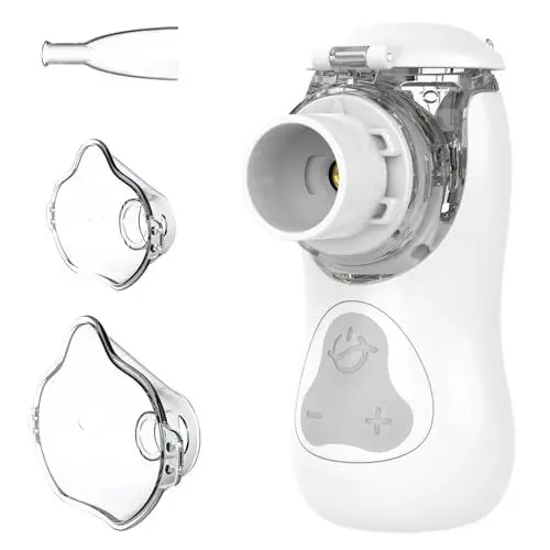Produktbild: FEELLIFE Inhaliergeräte für Erwachsene, Inhalationsgerät Kinder, Inhalationsgerät Inhalator Vernebler Inhaliergerät, Nebulizer Baby Air Kids Inhalator Leiser Inhaliergerät