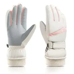 Produktbild: Feelorna Damen Winter Ski Handschuhe, Winddicht Thermische Touchscreen wasserdichte Surface&Fleece gefütterte Winter Warme Handschuhe für Skifahren Radfahren Reiten Outdoor Sport
