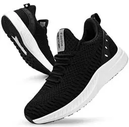 Produktbild: Feethit Damen Laufschuhe Turnschuhe Sportschuhe Sneaker Leichtgewichts Atmungsaktiv Walkingschuhe Outdoor Fitness Jogging Sportsschuhe 39 Weiß Schwarz