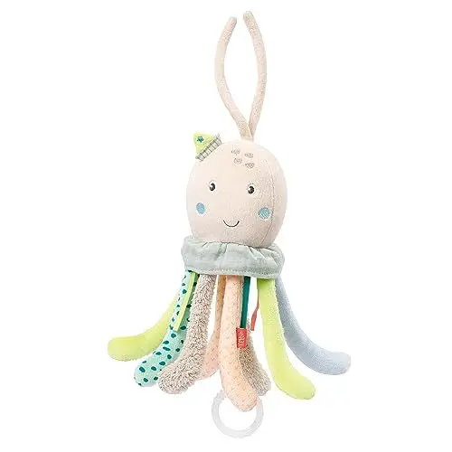 Produktbild: Fehn Spieluhr Baby Einschlafhilfe Oktopus - Kuscheltier mit sanfter Einschlafhilfe Melodie 